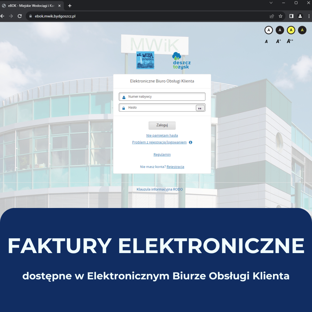 Grafika ze zrzutem ekranu panelu logowania do Elektronicznego Biura Obsługi Klienta