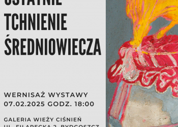Plakat zapraszający na wystawę Marka Szczęsnego