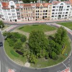 Widok na Plac Weysenhoffa w którym wbudowany jest zbiornik retencyjny