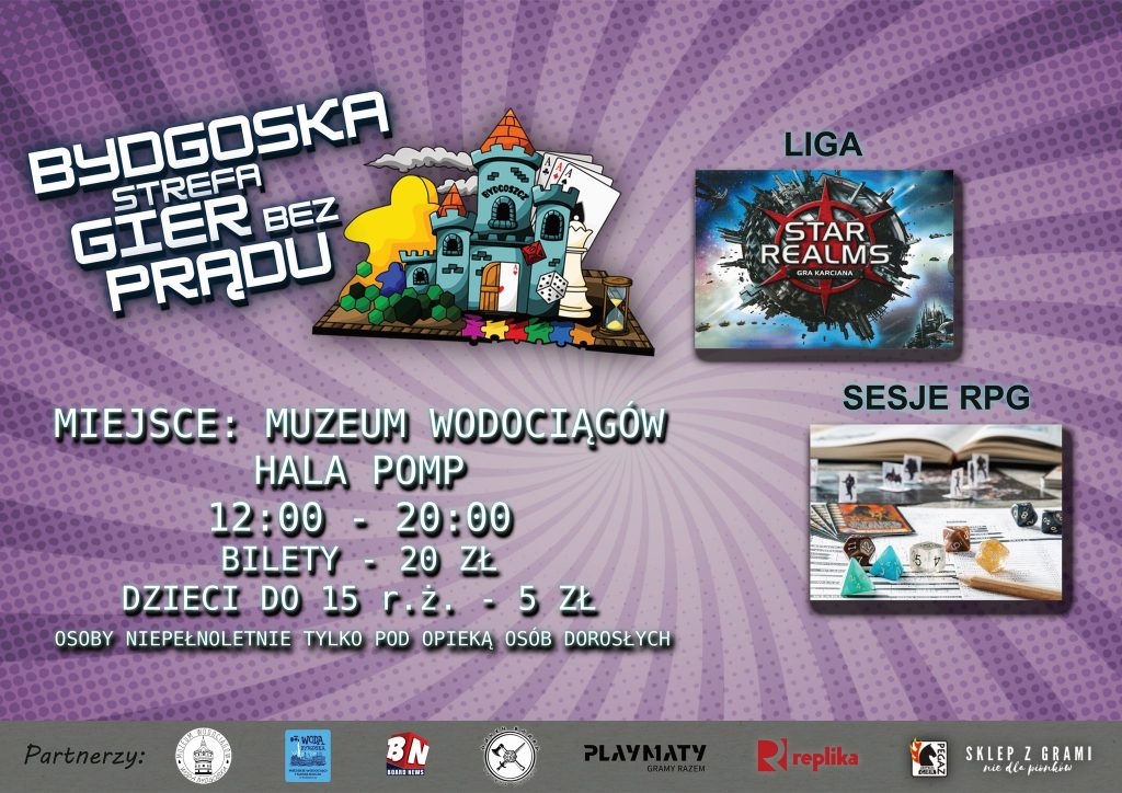 plakat promujący bydgoską strefę gier bez prądu