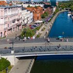 Widok na ul. Mostową i Brdę z lotu ptaka