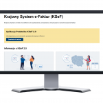 Widok monitora pokazujące stronę rządową KSeF