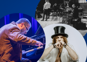 fragment plakatu jazz water meeting z muzykami