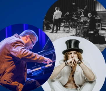 fragment plakatu jazz water meeting z muzykami