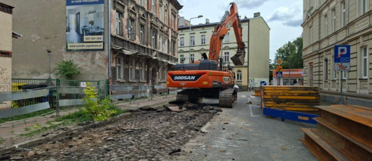 Mazowiecka - Pomorska prace przy zbiorniku retencyjnym