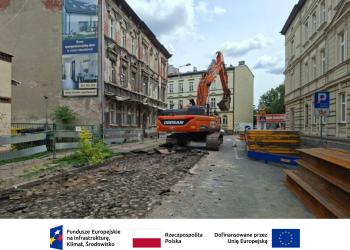 Mazowiecka - Pomorska prace przy zbiorniku retencyjnym