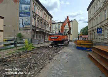 prace w ulicy Mazowieckiej