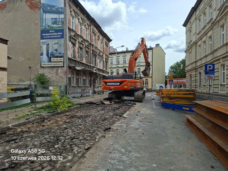 prace w ulicy Mazowieckiej