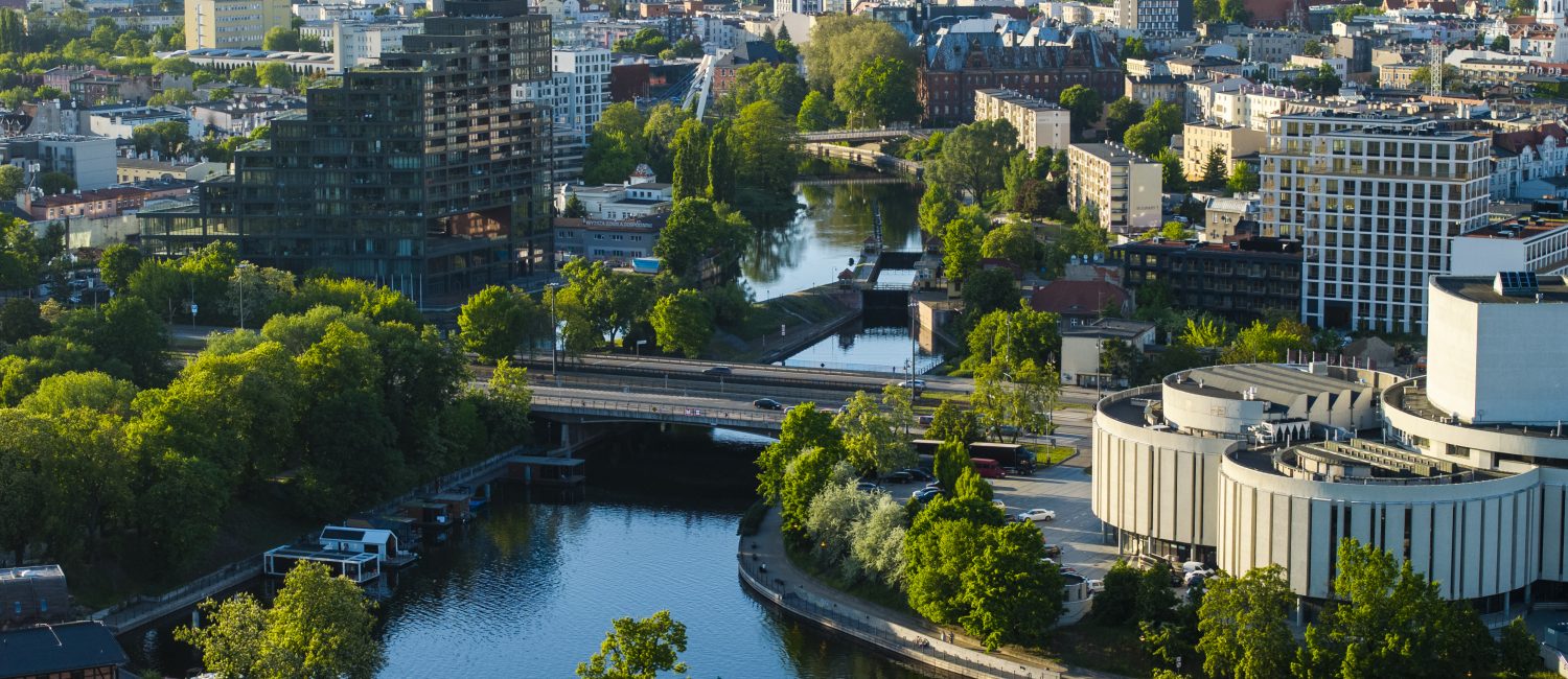 Widok na miasto z lotu ptaka
