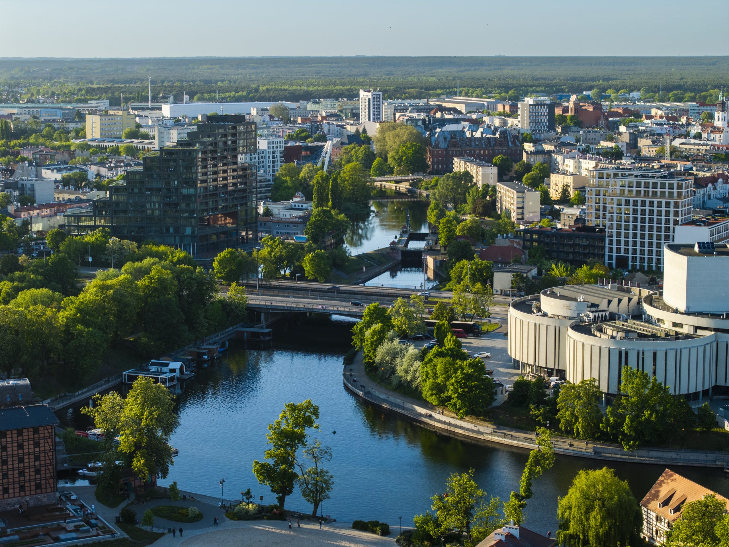 Widok na miasto z lotu ptaka